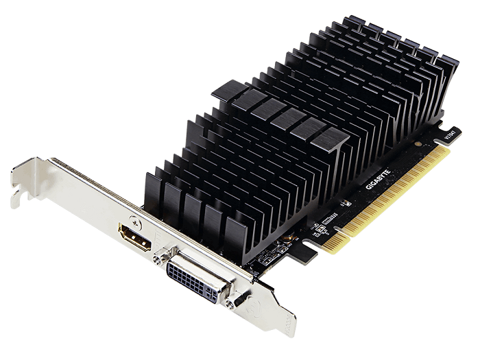 Gigabyte GV-N710D5SL-2GL  // GT710 PCI-E GDDR5 64bit 2048Mb HDMI DVI