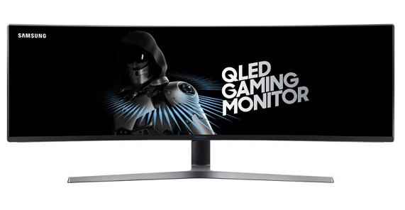 Samsung 49" C49HG90DMI VA QLED изогнутый 32:9 3840x1080 1ms 3000:1 350cd 178/178 2*HDMI DP miniDP USB Has Pivot 144Гц Black-Grey