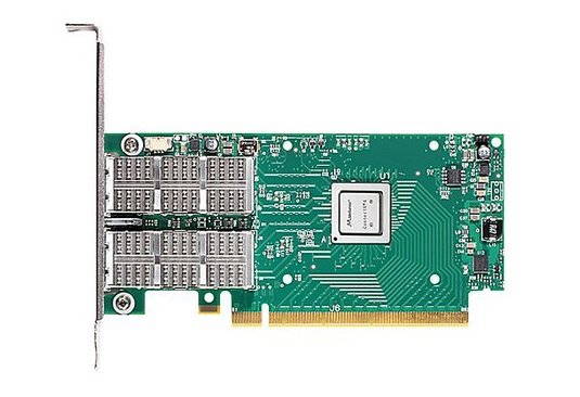 Mellanox ConnectX®-4 VPI adapter card, FDR IB (56Gb/s) and 40/56GbE, dual-port QSFP28, PCIe3.0 x8, tall bracket, ROHS R6