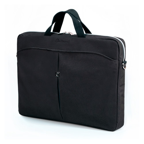 Компьютерная сумка Continent (16) CC-01 Black/Silver, цвет чёрный с серебром.