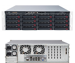 Supermicro SuperServer 3U 6038R-E1CR16N no CPU(2) E5-2600v3/v4 no memory(24)/ on board C612 RAID 0/1/5/10/ LSI3108SAS3/ no HDD(16)LFF/ 4x10Gb/ 2x900W/ Single Expander backplane