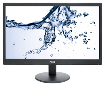 18,5" AOC E970SWN 1366x768 TN LED 16:9 5ms VGA 20M:1 90/65 200cd Black.
