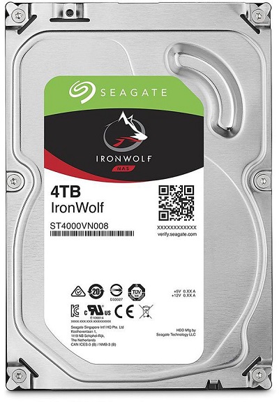 HDD SATA-III Seagate 4000Gb, ST4000VN008, IronWolf Guardian NAS, 5900 rpm, 64Mb buffer (аналог ST4000VN000)