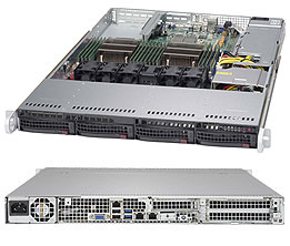 Supermicro SuperServer 1U 6018R-TDW no CPU(2) E5-2600v3/v4 no memory(16)/ on board C612 RAID 0/1/5/10/ no HDD(4)LFF/ 2xGE/ 2xFHHL, 1xLP/ 1x600W Platinum/ Backplane 4xSATA/SAS