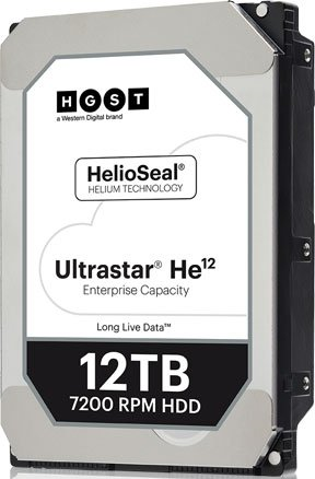 HGST Enterprise HE12 HDD 3.5" SATA  12000Gb, 7200rpm, 256MB buffer, 512e (HUH721212ALE604 Hitachi Ultrastar Heluim HE12)