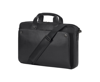 Case Executive 17.3" Black Leather Top Load