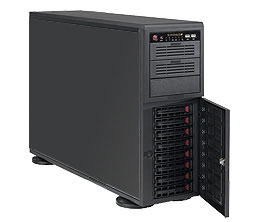 Supermicro SuperChassis 4U 743TQ-1200B-SQ/ no HDD(8)LFF/ 3x 5.25/ 7xFH/ 1x1200W Platinum(12" x 13")E-ATX/ Backplane 8xSATA/SAS