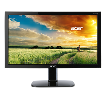 ACER 23.6" KA240HQBbid LED, 1920x1080, 1ms, 300cd/m2, 1000:1, VGA + DVI (w/HDCP) + HDMI, Glossy Black