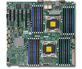 Supermicro Motherboard 2xCPU X10DRI-LN4+ E5-2600v3/v4 UpTo2x12DIMM/ 10xSATA3/ C612 RAID 0/1/5/10/ 4xGE/ 2xPCIx16, 3xPCIx8, 1xPCIx4 (in x8)(13.68" x 13")