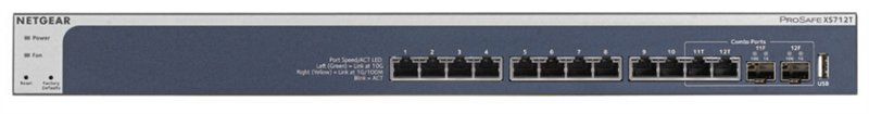 NETGEAR Web управляемый 10G Smart-коммутатор. Порты: 10*10GBase-T; 2 Combo SFP+/10GBase-T . Улучшенный функционал ACL, QoS и поддержкой IPv6