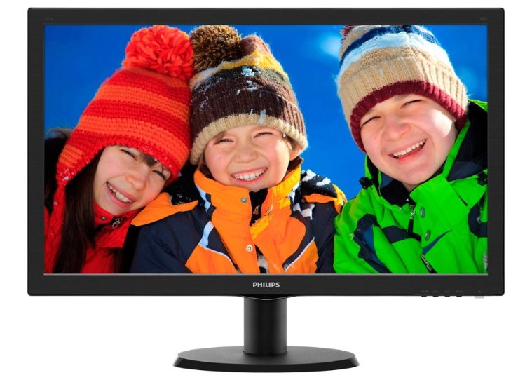 23,6" Philips  243V5LSB  1920x1080 TN LED 16:9 5ms VGA 10M:1 170/160 250cd Black