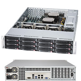 Supermicro SuperStorage 2U Server 6028R-E1CR12N no CPU(2)E5-2600v3/v4 no memory(24)/ on board C612 RAID 0/1/5/10/ LSI3108/ noHDD(12)LFF/ 4x10Gb/ 5xLP/ JBODExpSlot/2x920W/ Single Expander backplane