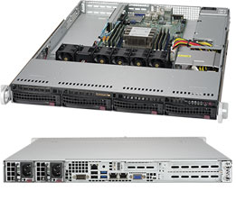Supermicro SuperServer 1U 5019P-WT noCPU(1)Scalable/TDP 70-205W/ no DIMM(6)/ SATARAID HDD(4)LFF/ 2x10GbE/ 2xFH, 1xLP, M2/ 1x600W