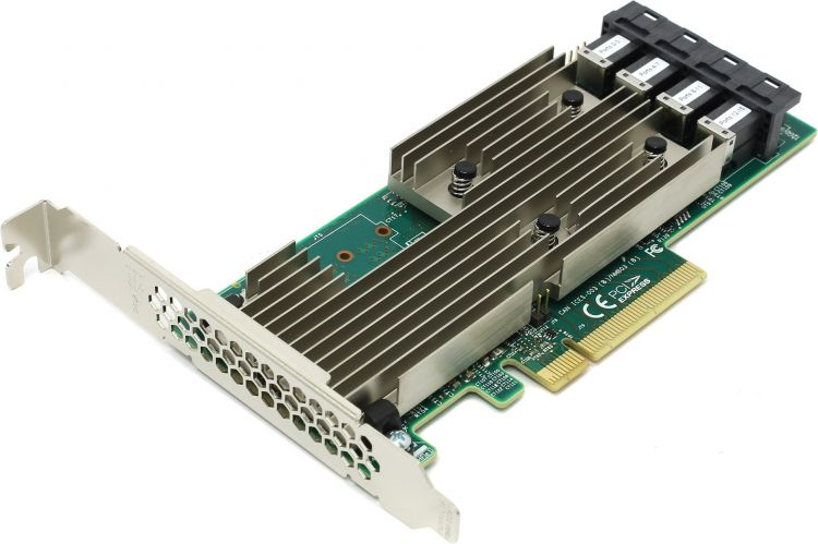 LSI HBA SAS9305-16i (PCI-E 3.0 x8, LP) SAS/SATA 12G, Non-RAID -до 1024, 16port (4*intSFF8643), каб. отдельно