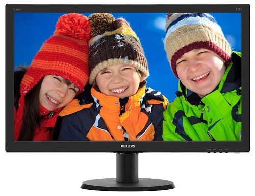 23,8" Philips 240V5QDAB 1920x1080 IPS-ADS LED 16:9 5(14)ms VGA DVI-D HDMI 10M:1 178/178 250cd Speakers Black (240V5QDAB/00/01)