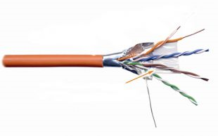 Кабель LANMASTER FTP, 4 пары, кат. 6, с перегородкой, 250Mhz, LSZH, 305 м, оранжевый