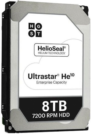 HGST Enterprise HE10 HDD 3.5" SAS  8000Gb, 7200rpm, 256MB buffer (HUH721008AL5204 Hitachi Ultrastar Helium HE10)