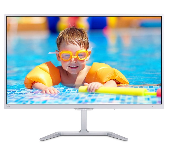 23,6" Philips 246E7QDSW PLS 1920x1080 16:9 5ms VGA, DVI, MHL-HDMI, 20M:1 178/178 250cd, White.