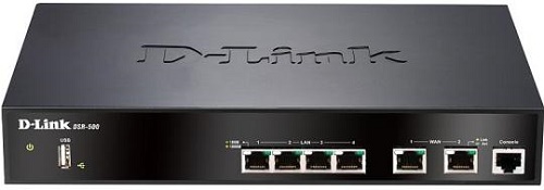 D-Link DSR-500/B1A, Firmware for Russia, VPN Firewall  2 10/100/1000 Mbps WAN port, 4 10/100/1000 Mbps LAN port. Support Ipv6 Firewall Throughput 70 Mbps, Support 30000 concurrent sessions, NAT, PAT,