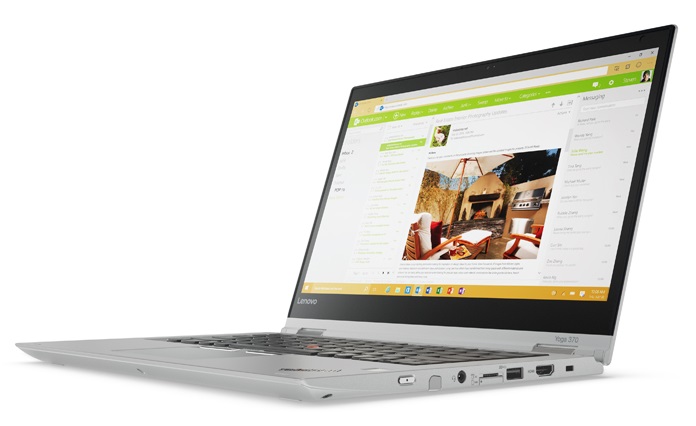 ThinkPad YOGA 370 13,3" TOUCH FHD (1920x1080) IPS, i5-7200U (2,5 GHz), 8GB DDR4, 512Gb SSD, intel HD 620, NoODD, WWANnone, WiFi,BT,FPR, PEN, 4cell, Win 10 PRO, 1.37Kg, Silver, 1y.CI