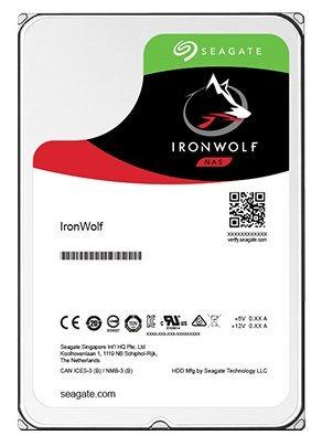 HDD SATA Seagate 12000Gb (12Tb), ST12000VN0007, IronWolf, 7200 rpm, 256Mb buffer