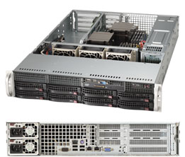 Supermicro SuperServer 2U 6028R-WTRT no CPU(2) E5-2600v3/v4 no memory(16)/ on board C612 RAID 0/1/5/10/ no HDD(8)LFF/ 2x10GE/ 4xFH, 2xLP/ 2x740W Platinum/ Backplane 8xSATA/SAS