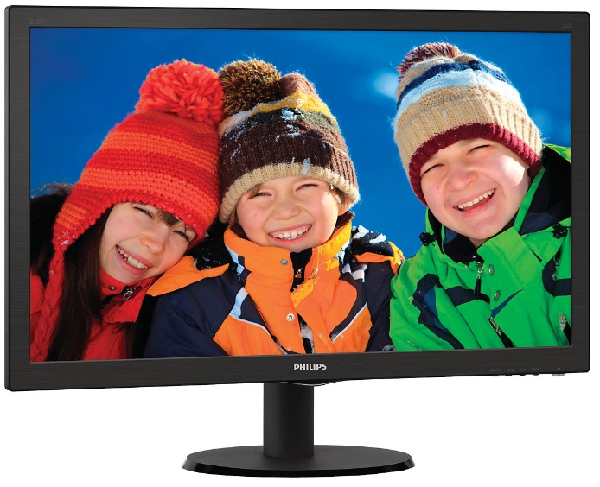 23,6" Philips 243V5LHSB 1920x1080 TN LED 16:9 5ms VGA DVI-D 1xHDMI 10M:1 170/160 250cd Black (замена 243V5LHSB5/01/00)