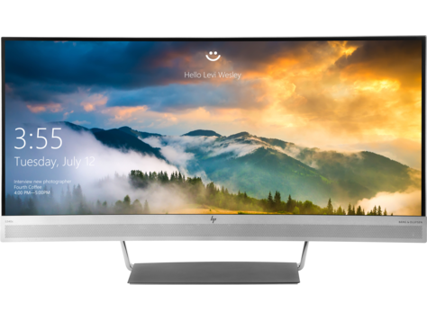 HP EliteDisplay S340c LED 34-inch Monitor 3440x1440, 16:10, VA, 300 cd/m2, 3000:1, 6ms, 178°/178°,DisplayPort,HDMIx2,USB 3.0, anti-glare, Blacklight