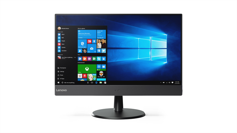 Lenovo V510z All-In-One 23" FHD (1920x1080) MS i3-7100T 4Gb 500GB Intel HD 630 DVD±RW AC+BT USB KB&Mouse Black+biz grey DOS 1Y carry-in