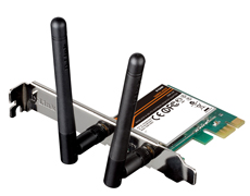 D-Link DWA-548/B1A, Wireless N 300 PCI Express Desktop Adapter (802.11n)