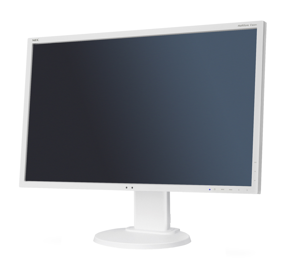 NEC 22" E223W LCD S/Wh ( TN; 16:10; 250cd/m2; 1000:1; 5ms; 1680x1050; 170/160; D-sub; DVI-D; DP; HAS 110mm; Tilt; Swiv 45/45; Pivot)