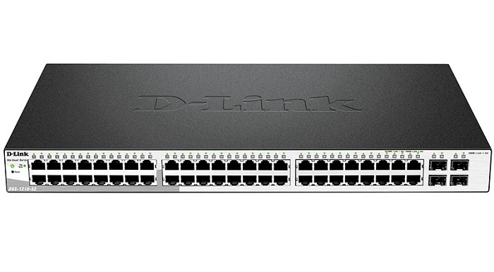 D-Link DGS-1210-52/F1A, L2 Smart Switch with 48 10/100/1000Base-T ports and 4 1000Base-X SFP ports