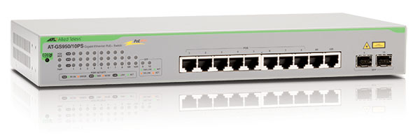 Allied Telesis Gigabit Smart Access PoE+ switch, 8+2 ports