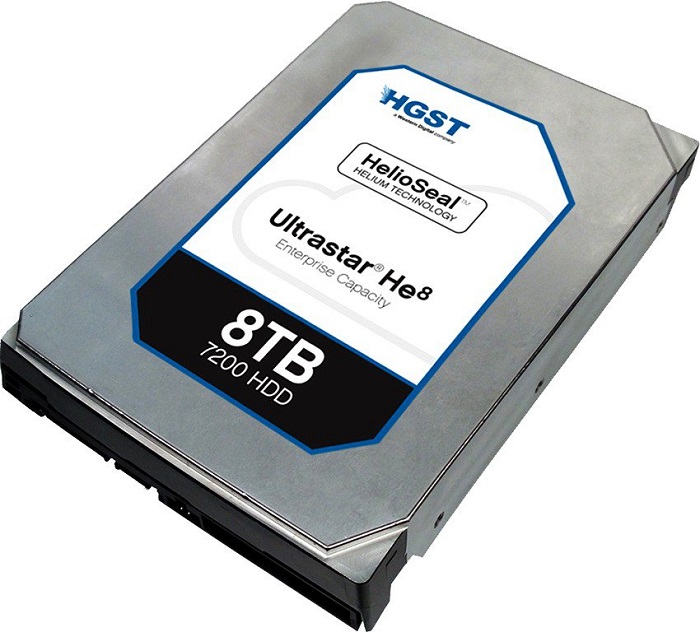 HGST Enterprise HDD 3.5" SATA-III  8000Gb, 7200rpm, 128MB buffer (HUH728080ALE604 Hitachi Ultrastar Heluim 8 Raid Edition)