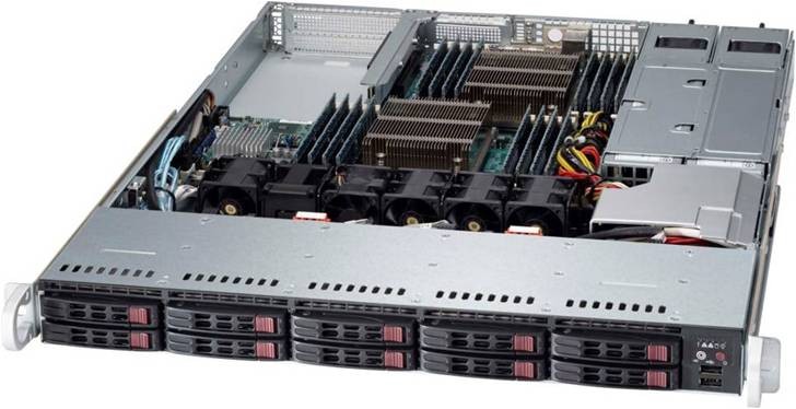 Supermicro SuperServer 1U 1028R-WTR no CPU(2) E5-2600v3/v4 no memory(16)/ on board C612 RAID 0/1/5/10/ no HDD(10)SFF/ 2xGE/ 2xFHHL/ 2x750W Platinum/ Backplane 10xSATA/SAS