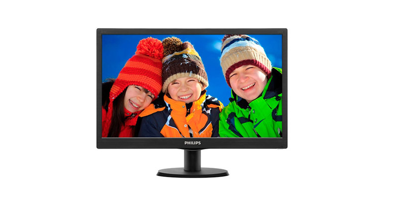 19,5" Philips  203V5LSB26 1600x900 TN LED 16:9 5ms VGA 10M:1 90/50 200cd Black