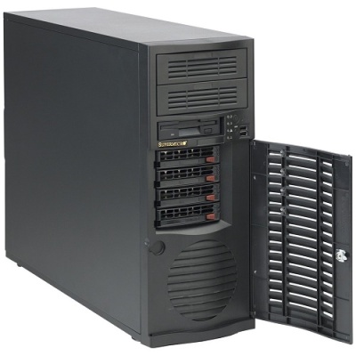 Supermicro SuperChassis Mid-tower 733T-500B/ no HDD(4)LFF/ 2x 5.25"/ 7xFH/ 1x500W(12" x 13")E-ATX/ Backplane 4xSATA/SAS