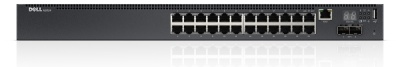 DELL Networking N2024, 24x1GbE, 2x10GbE SFP+ fixed ports, Stackable, no Stacking Cable, air flow from ports to PSU, PDU, 3YPSNBD (210-ABNV)