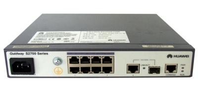 Huawei S2700-9TP-EI-AC(8 Ethernet 10/100 ports,1 dual-purpose 10/100/1000 or SFP,AC 110/220V) (02352340)