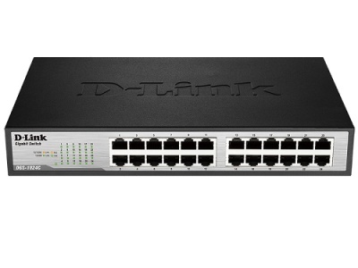 D-Link DGS-1024C/A1A, 24-port UTP 10/100/1000Mbps Auto-sensing, Stand-alone, Unmanaged