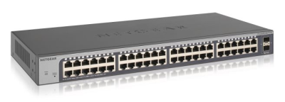 NETGEAR 50 портовый коммутатор (для монтажа в 19" стойку) с функциями энергосбережения: 48-портов 10/100/1000 Мбит/с и 2 порта SFP.