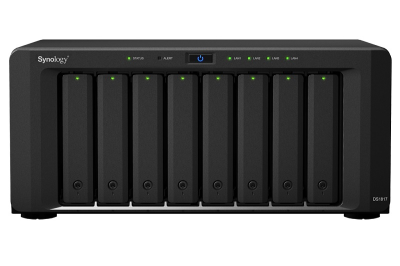 Synology DS1817  QC1,7GhzCPU/4Gb DDR3/RAID0,1,10,5,,6/upto 8hot plug HDDs SATA(3,5' or 2,5')(upto18 with 2xDX517)/2xUSB3.0/2eSATA/2GE+2х10GE RJ-45/iSCSI/2xIPcam(upto 30)/1xPS