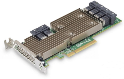LSI HBA SAS9305-24i (PCI-E 3.0 x8, LP ) SAS/SATA 12G,  Non-RAID -до 1024, 24port (6*intSFF8643), каб. отдельно