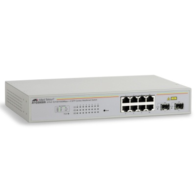 Allied Telesis 8 port 10/100/1000TX WebSmar switch with 2 SFP bays