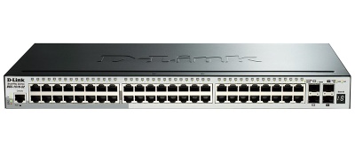 D-Link DGS-1510-52/A1A, Gigabit Stackable SmartPro Switch with 48 10/100/1000Base-T ports, 2 Gigabit SFP, 2 10G SFP+  ports