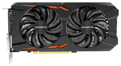 GIGABYTE GTX 1050 Ti / GV-N105TWF2-4GD / 4Gb GDDR5/128-bit, PCI-Ex16 3.0, DVI-Dx1, DP1.4x1, HDMI2.0bx3, ATX, 2-slot cooler, RTL
