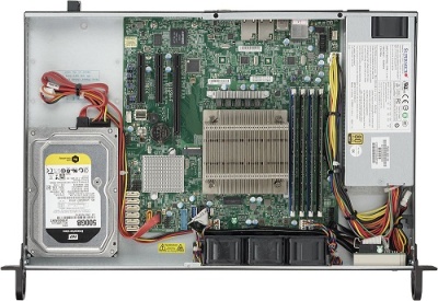Supermicro SuperServer 1U 5019S-L no CPU(1) E3-1200v5/6thGenCorei3/ no memory(4)/ on board RAID 0/1/5/10/ no FixedHDD(1)LFF/ 2xGE/ 1xAOCPCIEx8/ 1noRx200W
