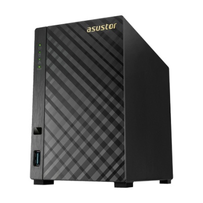 ASUSTOR AS3102T 2-Bay NAS/MPl/Cel 2,16Ghz(2Core)/2GBDDR3/noHDD,LFF(HDD,SSD),/1x1GbE(LAN)/3xUSB3.0,HDMI1.4b/4ip camera license ; 90IX00M1-BW3S10