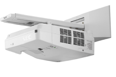 NEC projector UM301W LCD Ultra-short, 1280x800 WXGA, 3000lm, 6000:1, D-Sub, HDMI, RCA, RJ-45, Lamp:8000hrs, incl. Wall-mount