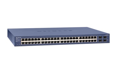 NETGEAR Управляемый гигабитный Smart-коммутатор на 44GE+4SFP(Combo) портов c опциональной поддержкой функционала Ethernet Audio Video Bridging